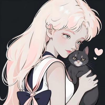 复古旧漫头像女生图片合集33张