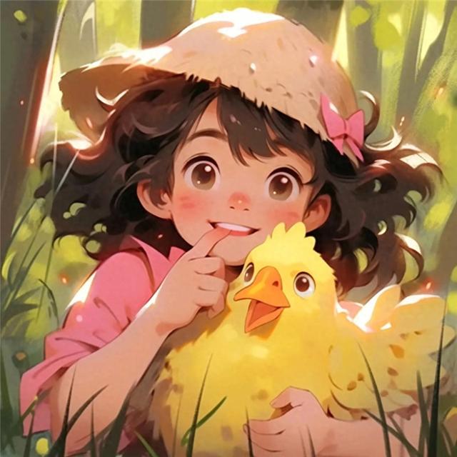 治愈系可爱小女孩比耶头像图片