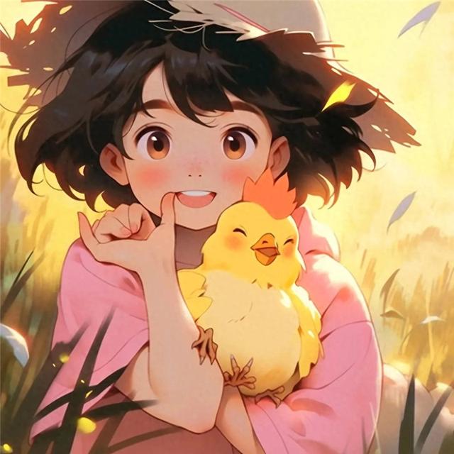 治愈系可爱小女孩比耶头像图片