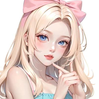 ai手绘头像女