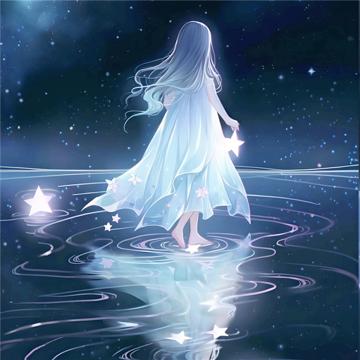 夜晚星海里起舞的女孩梦幻头像图片