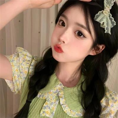好看的绿色头像女生高清图片36张，清新透亮