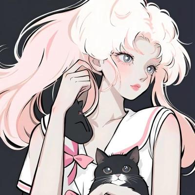 复古旧漫头像女生图片合集33张