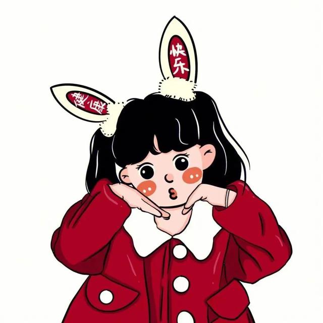 健康快乐兔年可爱小女孩头像图片