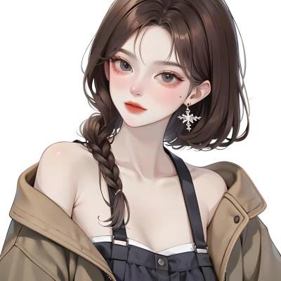 ai手绘头像女