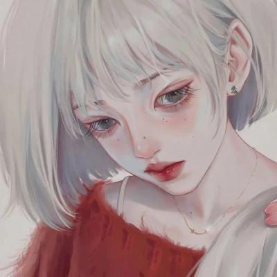 有品位的微信头像女卡通手绘32张