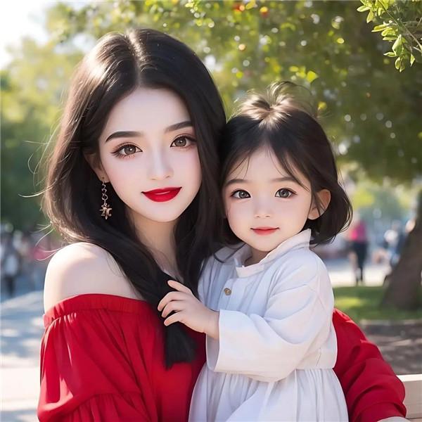 妈妈和闺女的头像图片 母亲和女儿甜蜜亲子时间