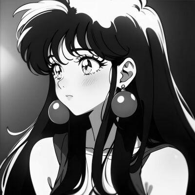 女生日系ins风漫画头像黑白60张