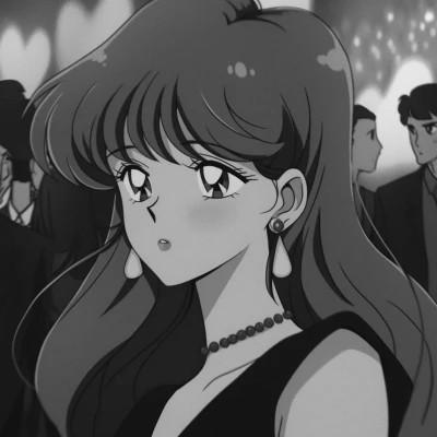 女生日系ins风漫画头像黑白60张
