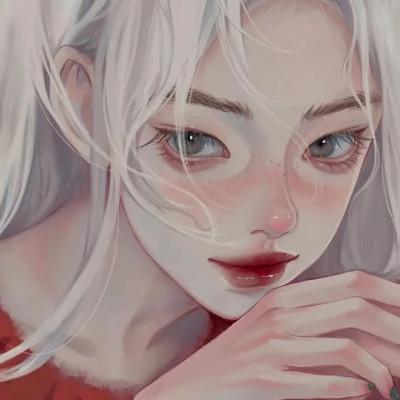 有品位的微信头像女卡通手绘32张