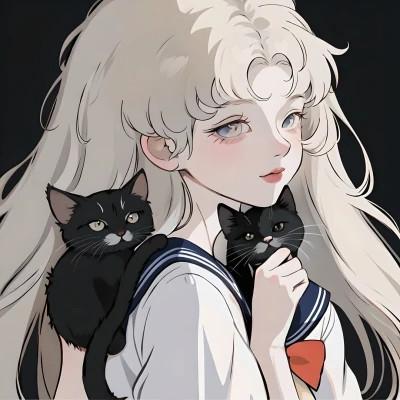 复古旧漫头像女生图片合集33张