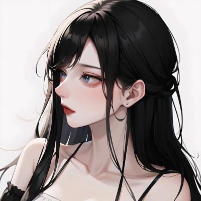 ai手绘头像女