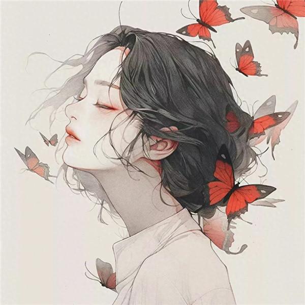 清新淡雅动漫女生头像图片，温婉柔美