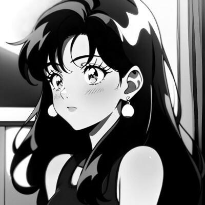女生日系ins风漫画头像黑白60张