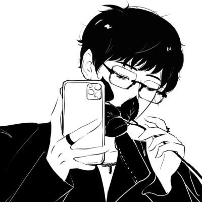 黑白漫画风情侣头像一对两张16组，简约而纯粹