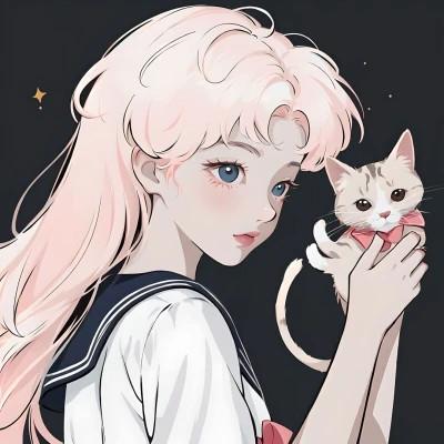 复古旧漫头像女生图片合集33张
