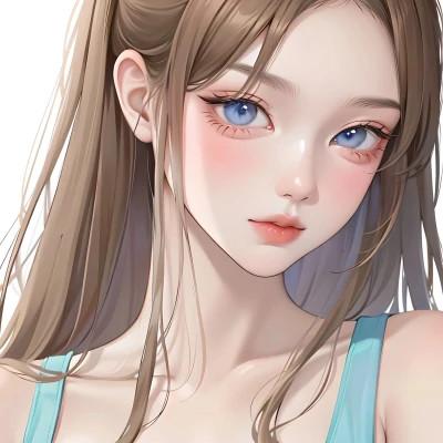 ai手绘头像女