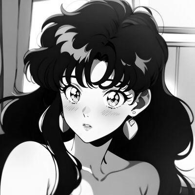 女生日系ins风漫画头像黑白60张