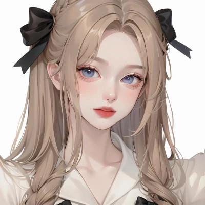 ai手绘头像女