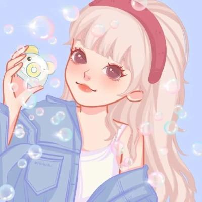 有品位的微信头像女卡通手绘32张