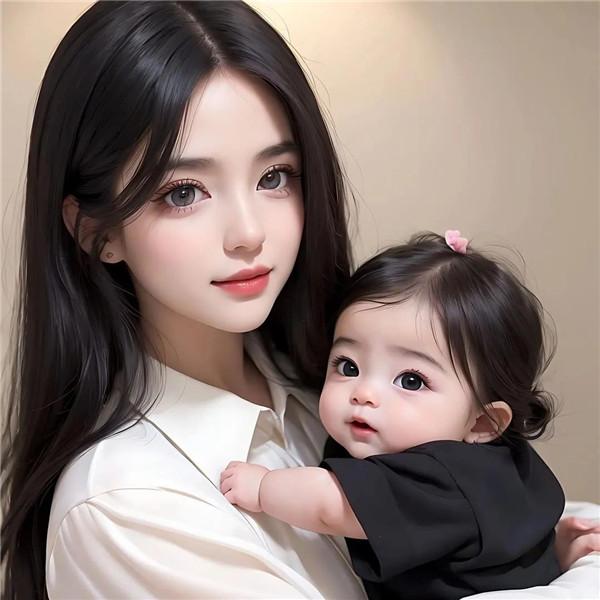 妈妈和闺女的头像图片 母亲和女儿甜蜜亲子时间