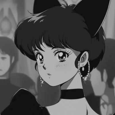 女生日系ins风漫画头像黑白60张