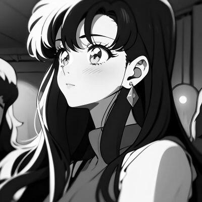 女生日系ins风漫画头像黑白60张