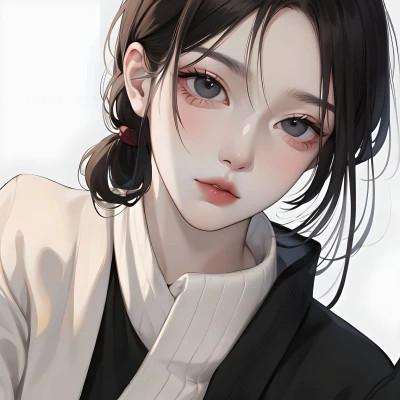 ai手绘头像女