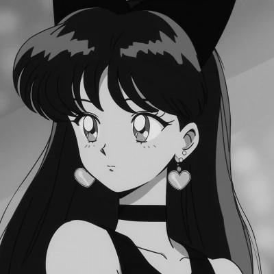 女生日系ins风漫画头像黑白60张