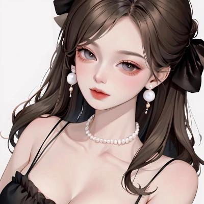 ai手绘头像女