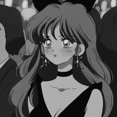 女生日系ins风漫画头像黑白60张