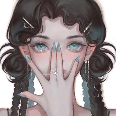 有品位的微信头像女卡通手绘32张