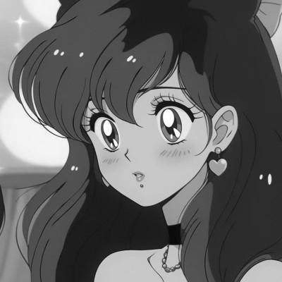 女生日系ins风漫画头像黑白60张