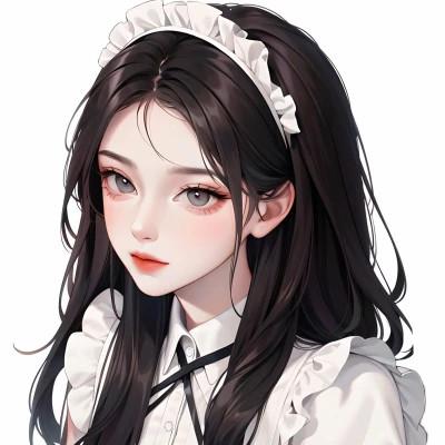 ai手绘头像女