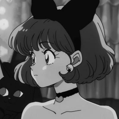 女生日系ins风漫画头像黑白60张