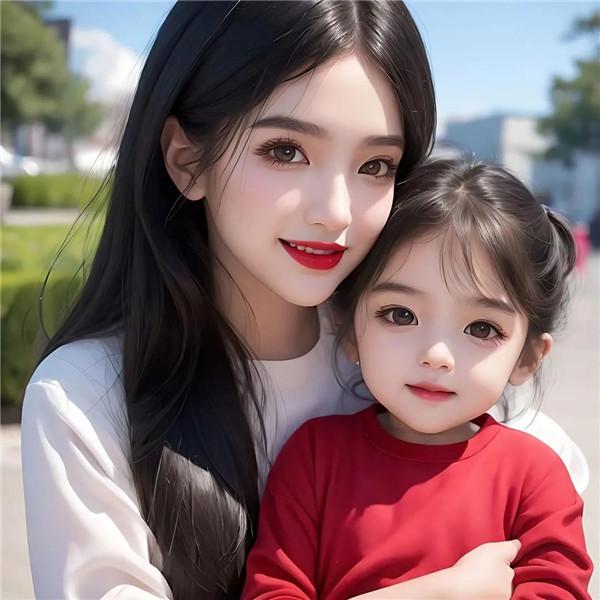 妈妈和闺女的头像图片 母亲和女儿甜蜜亲子时间