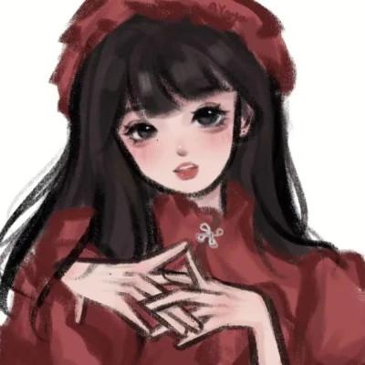 有品位的微信头像女卡通手绘32张