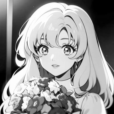 女生日系ins风漫画头像黑白60张