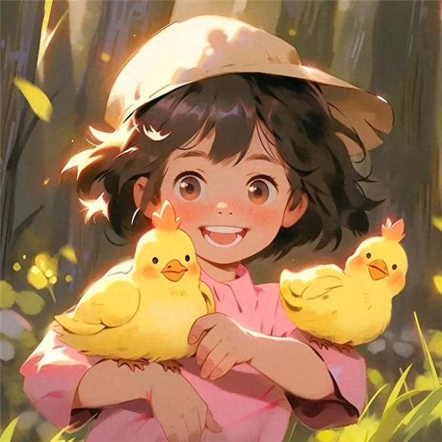 治愈系可爱小女孩比耶头像图片