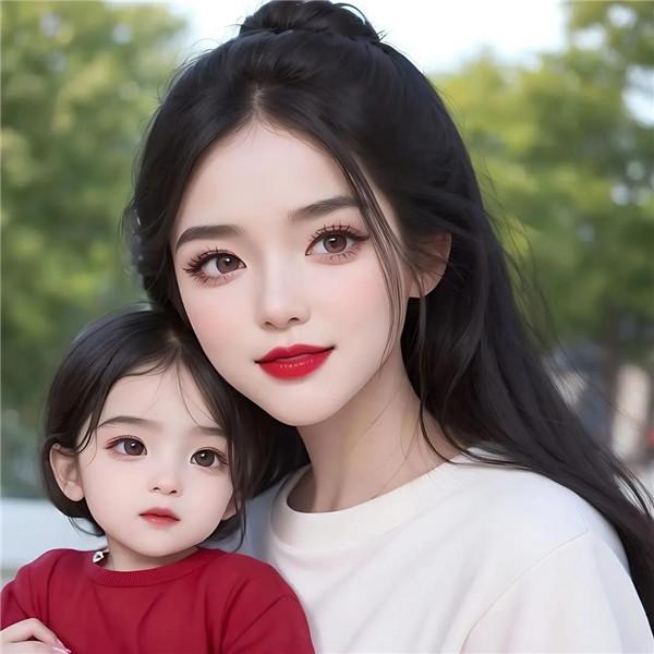 妈妈和闺女的头像图片 母亲和女儿甜蜜亲子时间