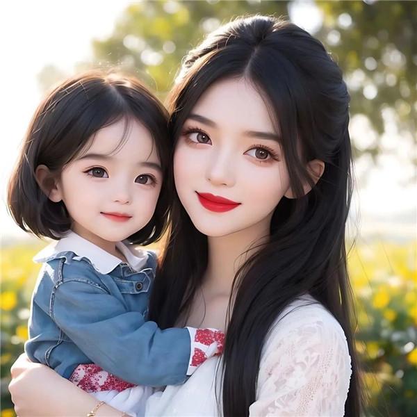 妈妈和闺女的头像图片 母亲和女儿甜蜜亲子时间