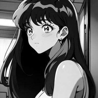女生日系ins风漫画头像黑白60张