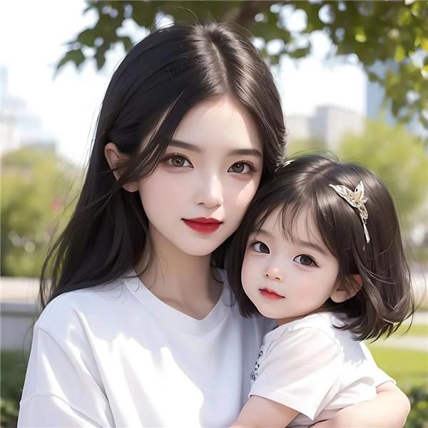 妈妈和闺女的头像图片 母亲和女儿甜蜜亲子时间