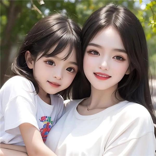 妈妈和闺女的头像图片 母亲和女儿甜蜜亲子时间