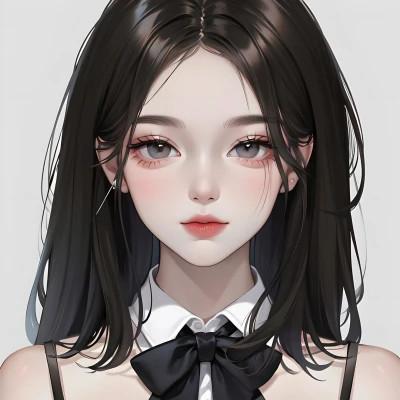 ai手绘头像女