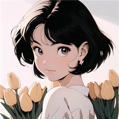 郁金香女生头像动漫图片合集30张