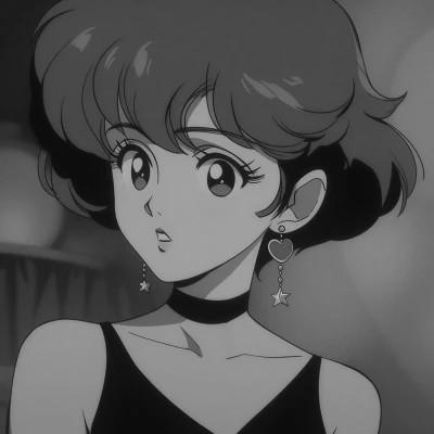 女生日系ins风漫画头像黑白60张
