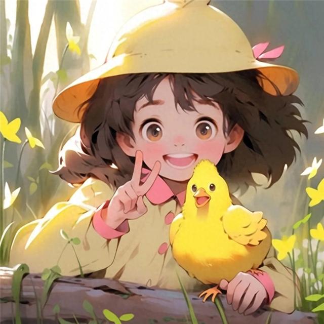 治愈系可爱小女孩比耶头像图片