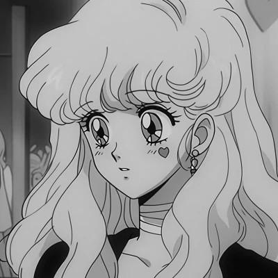 女生日系ins风漫画头像黑白60张