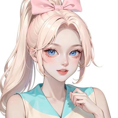 ai手绘头像女